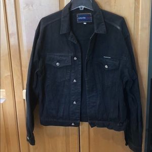 Black denim jacket